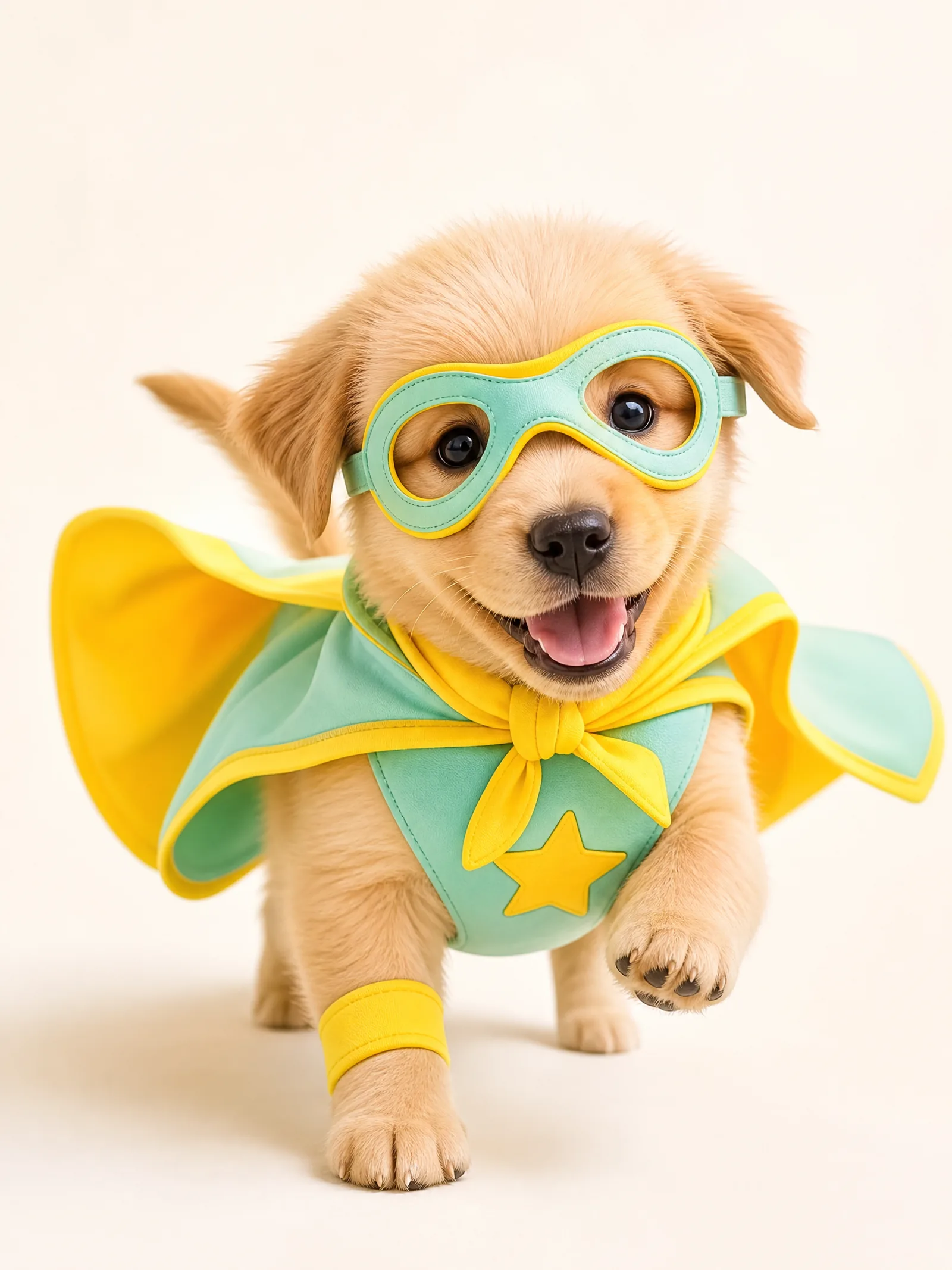 披英雄披风的幼犬造型